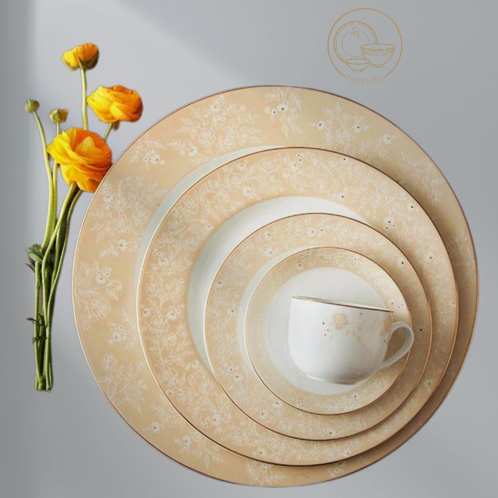 چینی زرین پیکره ایتالیا اف مدل گلدن رز 6 نفره 28 پارچه