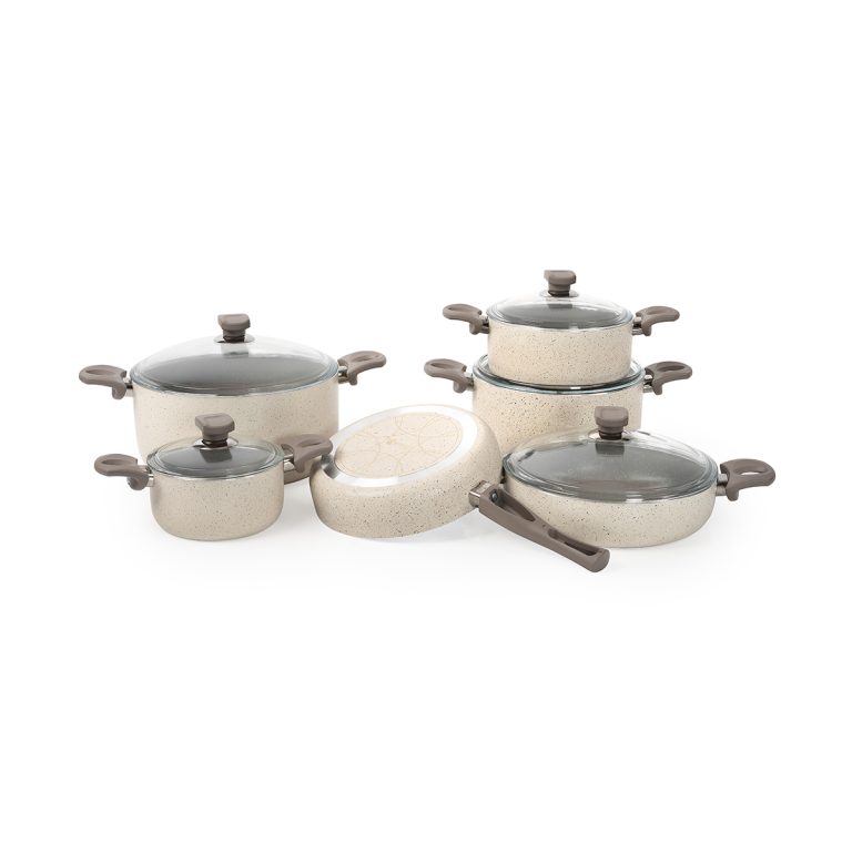 سرویس قابلمه گرانیت 11 پارچه کرم یورک ریوالد 650100-17 RIWALD