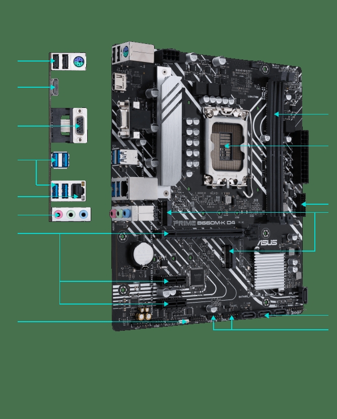 ASUS PRIME-B660M-K-D4 LGA 1700 (Intel 12th Gen)