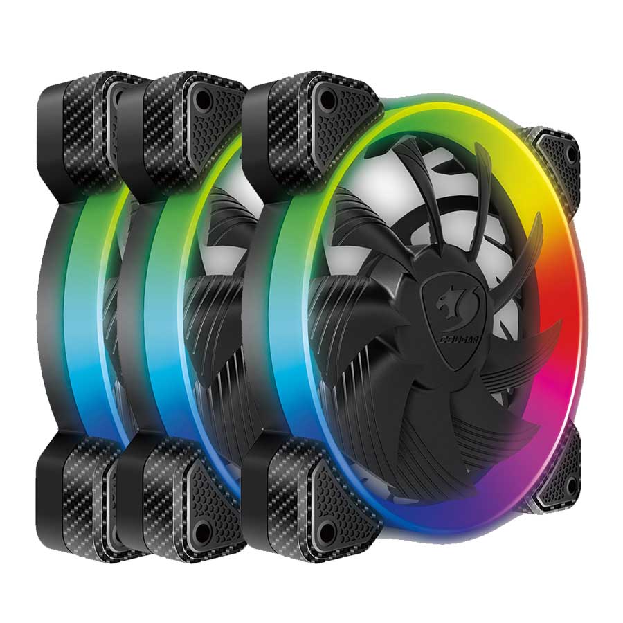 فن خنک کننده کیس کامپیوتر کوگار مدل Vortex RGB HPB 120 3-in-1