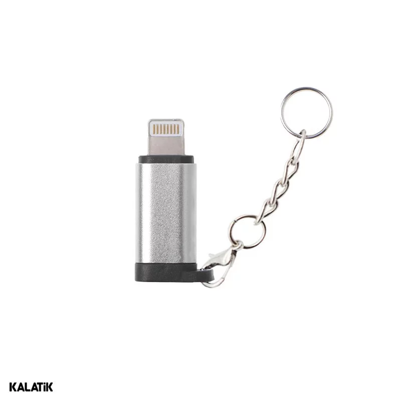 مبدل OTG Lightning به مادگی Micro USB با بند فلزی-شارسل
