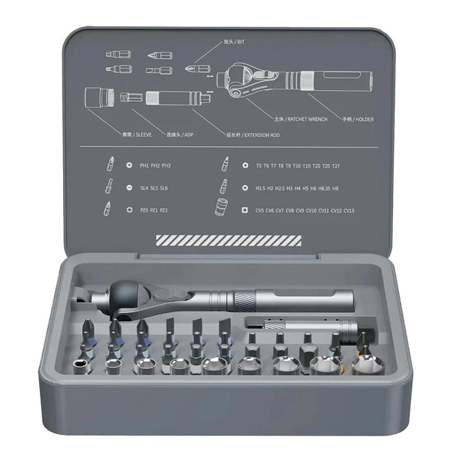 جعبه ابزار 40 عددی مغناطیسی شیائومی مدل ATuMan RS2 40-in-1 Ratchet Screwdriver