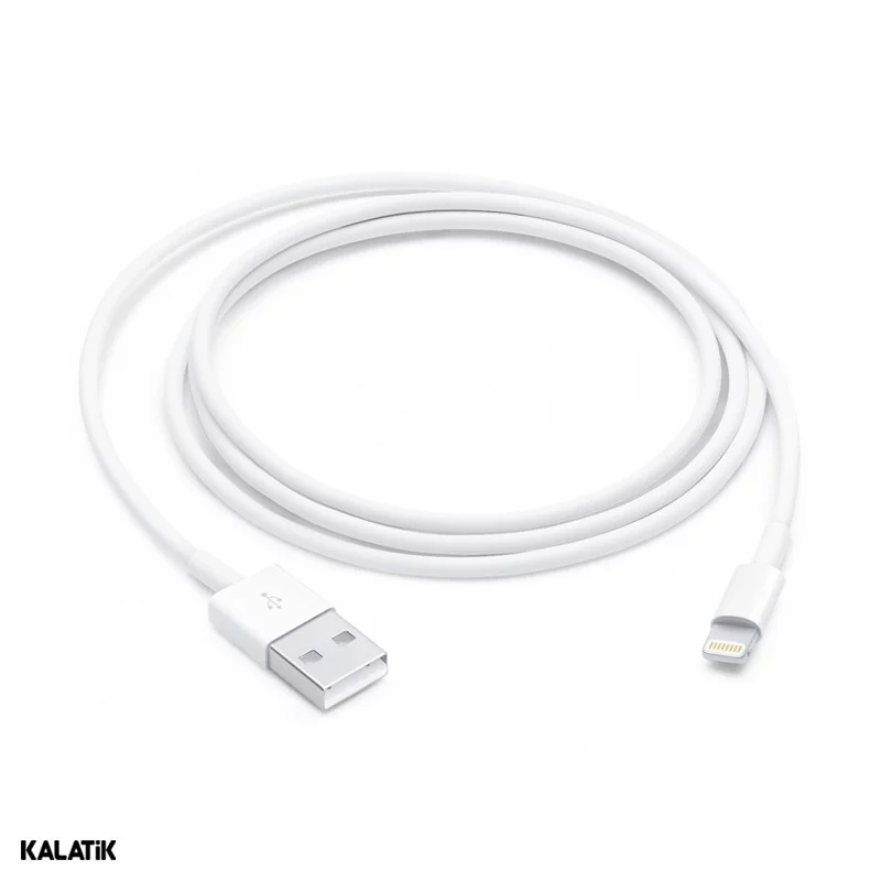 کابل تبدیل USB-A به لایتنینگ اپل سرکارتنی آیفون 7 مدل MQUE2ZM/A A1480 به طول 1 متر-شارسل
