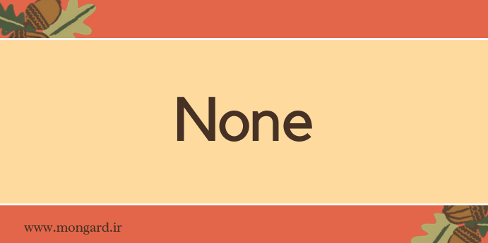 ویدیو انواع None در پایتون