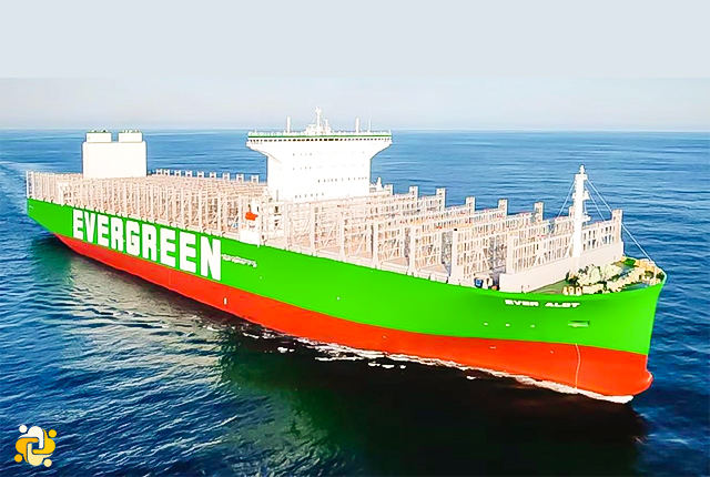 ساخت و تحویل بزرگترین کشتی کانتینری جهان با ظرفیت 24000 کانتینر 20 فوتی در چین