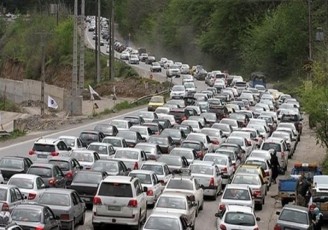 هم اکنون، ترافیک سنگین در محور چالوس
