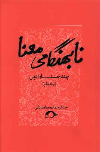 نابهنگامی معنا چند جستار ادبی